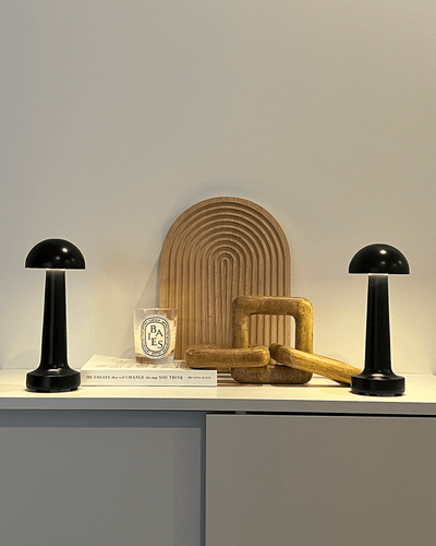 Lampe de table sans fil métallique Mata